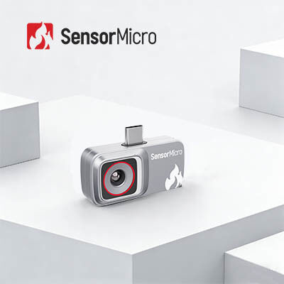 スマートフォンに接続された,電気ホットスポットとモバイルアプリケーション用の256×192/12μm冷却されていない熱カメラ